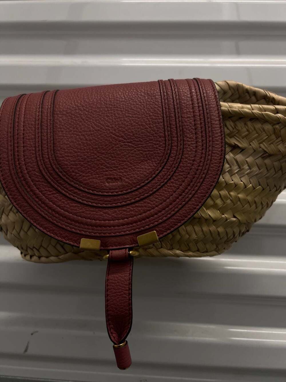 Marcie flap tote Chloé Pink in Wicker - 34523661 - Picture 8 of 8